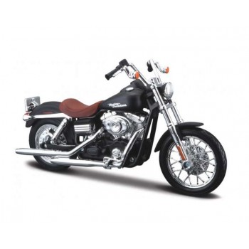 Machetă moto Maisto [1:18] - Harley-Davidson Dyna Street BOB 2006 - black/brown [set DCC-MAI31360-39-12]
